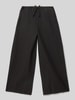 Mango Wide Leg Stoffhose mit Leinen-Anteil Black