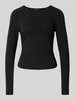 ONLY Regular fit shirt met lange mouwen van katoenmix model 'MIRA' Zwart