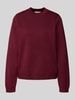 Jake*s Collection Gebreide pullover met ronde hals Aubergine