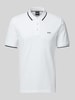 BOSS Regular Fit Poloshirt mit Label-Print Modell 'Parlay' Weiss