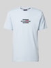 Tommy Hilfiger Regular fit T-shirt van puur katoen Lichtblauw