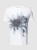 Esprit Collection T-shirt z nadrukiem z motywem model ‘Pima’ Biały