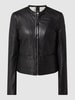 Gipsy Regular Fit Lederjacke im Biker-Look  Schwarz