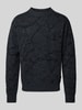 BOSS Orange Sweatshirt mit Strukturmuster Modell 'Kratere' Black