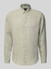 BOSS Regular Fit Leinenhemd mit Button-Down-Kragen Hellgruen