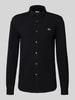 Lacoste Koszula casualowa o kroju slim fit z fakturą Czarny