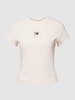Tommy Jeans T-Shirt mit Label-Patch Modell 'BABY' Rosa