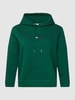 Tommy Hilfiger Curve PLUS SIZE hoodie met labelstitching Donkergroen