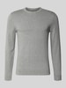 MCNEAL Strickpullover aus Baumwoll-Kaschmir-Mix mit Rundhalsausschnitt Mittelgrau Melange