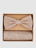 Prince Bowtie Fliege mit Einstecktuch im Set Beige