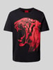 HUGO T-Shirt mit Motiv-Print Black
