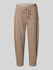 Cambio Stoffhose mit Logo-Bund und Kordelzug Modell 'EDEN' Sand