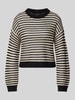 Vero Moda Comfort fit gebreide pullover in katoenmix, model 'NEWMADERA' Zwart