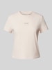 Calvin Klein Jeans Regular Fit T-Shirt mit Label-Patch Hellrosa