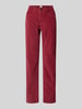 Brax Slim fit corduroy broek in 5-pocketmodel, model 'Carola' Bordeaux