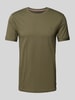 Tommy Hilfiger Slim fit T-shirt met ronde hals Olijfgroen