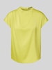 comma Regular Fit Blusenshirt mit Raffungen Gruen