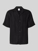 Only & Sons Regular Fit Freizeithemd mit Leinen-Anteil Modell 'ROBERT' Black