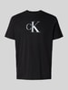 Calvin Klein Jeans Regular Fit T-Shirt aus reiner Baumwolle mit Logo-Print Black
