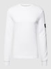 Calvin Klein Jeans Longsleeve aus Baumwolle mit Strukturmuster Modell 'WAFFLE' Weiss