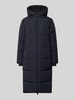 WITHBLACK Steppmantel mit Kapuze Dunkelblau