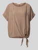 Christian Berg Woman Blusenshirt mit Rundhalsausschnitt Mittelbraun