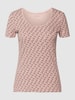 Montego T-Shirt mit Spitzenbesatz Altrosa