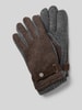 camel active Handschuhe mit Label-Stitching Dunkelbraun