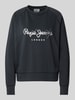 Pepe Jeans Sweatshirt met labelprint, model 'LUPITA' Zwart