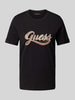 Guess T-shirt met labelprint Zwart