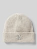 Calvin Klein Jeans Beanie mit Label-Stitching Modell 'THICK' Offwhite