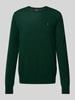 Polo Ralph Lauren Gebreide pullover van lanawol met ronde hals Flessengroen