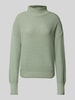 QS Gebreide pullover met opstaande kraag Lichtgroen