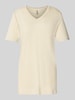 Soyaconcept T-Shirt aus Leinen-Viskose-Mix Modell 'EMEL' Beige