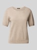 S.Marlon Strickshirt aus Kaschmir mit Rundhalsausschnitt Taupe