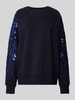 Essentiel Sweatshirt mit Paillettenbesatz Marine