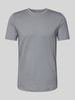 s.Oliver RED LABEL Regular Fit T-Shirt aus reiner Baumwolle mit gummiertem Label-Print Mittelgrau