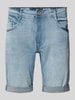 Petrol Regular Fit Jeansshorts im 5-Pocket-Design Modell 'BULLSEYE' Hellblau