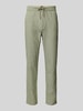 Scotch & Soda Tapered Fit Stoffhose aus Baumwoll-Leinen-Mix Modell 'Warren' Khaki