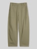 Marc O'Polo Barrel Fit Jeans aus Baumwoll-Mix mit aufgesetzten Taschen Oliv
