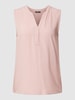 Montego Blousetop met V-hals, model 'Solid' Oudroze