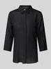 Brax Regular Fit Leinenbluse mit Brusttasche Modell 'Vickie' Black