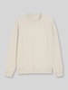 Tom Tailor Denim Pullover aus reiner Baumwolle mit Crew Neck Offwhite