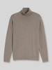 Tom Tailor Rollkragenpullover mit Feinstrickstruktur Taupe