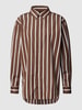 Polo Ralph Lauren Overhemdblouse met streepmotief Chocoladebruin