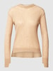 MaxMara Leisure Gebreide pullover met structuurmotief, model 'FATA' Goud gemêleerd