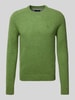 MCNEAL Wollpullover mit Label-Stitching Gruen Melange