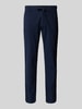 Lindbergh Tapered Fit Leinenhose mit elastischem Bund Blau