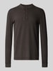 Superdry Longsleeve mit Serafino-Ausschnitt Modell 'Grandad' Black