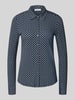 Marc O'Polo Regular fit overhemdblouse van viscosemix Marineblauw